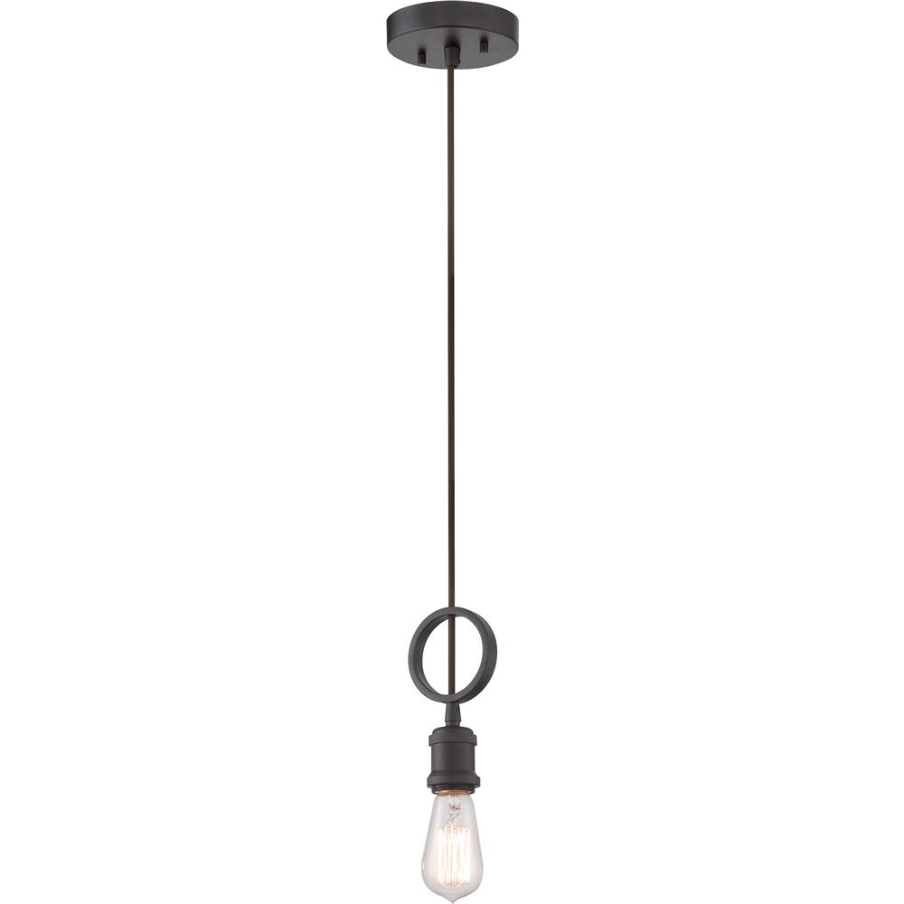 Nuvo Lighting 60/5722  Paxton - 1 Light Mini Pendant - Includes 40W A19 Vintage Lamp in Aged Bronze Finish